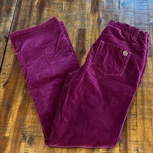 Diane Gilman Rich Burgundy Velvet Pants